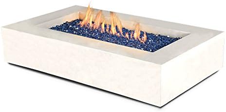 65" Metro Rectangle Gas Fire Pit - Bone Finish