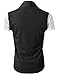 H2H Men's Shawl Collar Sleeveless Cardigan with No Button CHARCOAL US XL/Asia 2XL (KMOCASL01)