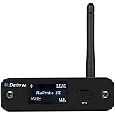 B2 LDAC/aptX HD Bluetooth 5.1 Hi-Fi Audio Receiver with ESS DAC, OLED Display, Analog RCA, Digital Optical & Coaxial Outputs, Extended Range for Home Stereo