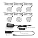 S&G Set of 6 LED Puck Lights 3000K Warm White Under Counter Lighting 1020lm Under Cabinet Lighting Total of 12W with Switch Control LED Kitchen Lighting Closet Lights