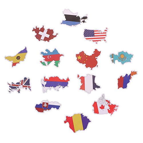 Tmrow 50Pcs National Flags Stickers Toys Countries Map Sticker DIY Scrapbooking Suitcase - Thumbnail 5