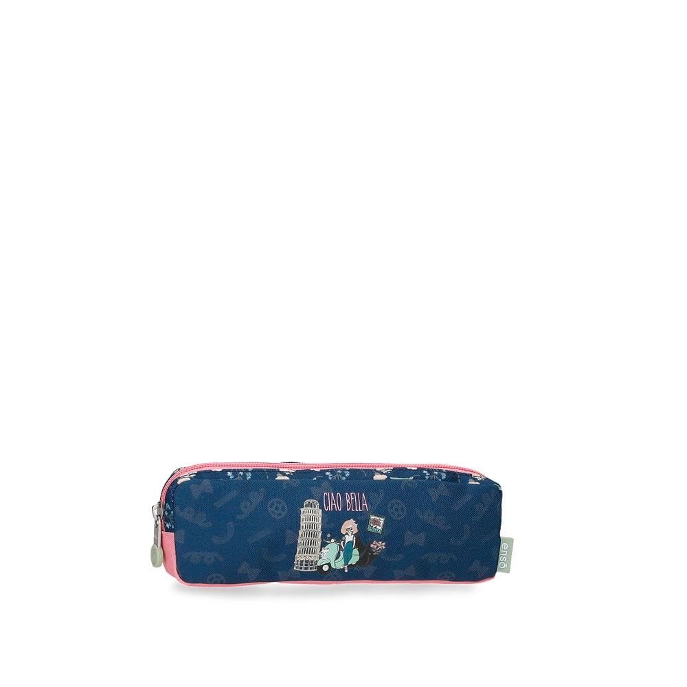 Enso Ciao Bella Blue Pencil Case 22 x 7 x 3 cm Polyester, Blue, One Size, Case
