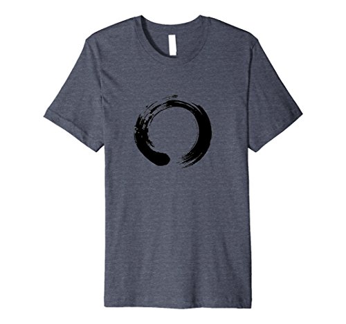 Mens Zen Circle Enso State Of Mind T-Shirt Large Heather Blue