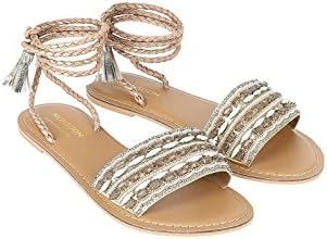 Monsoon Ladies Janelle Embelished Lace Up Sandal - womens - US 7 Shoe