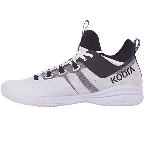 Salming Men's Kobra Mid 2 Squash Indoor Court Sports Shoes, White/Black, 9.5