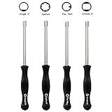 QUNQI 2 Cycle Carburetor Adjustment Tool Kit - 4 Pieces Kit - Including Splined, Double D, Single D and Pacman Fits 530035560/ 308535002/ 308535001/ 308535003