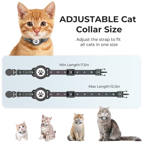 JIARUI Cat Tracker Without Subscription, Compatible iOS & Android, Mini Cat Dog Activity Tracker Collar, Waterproof Cats and Puppies Tracking Device (Pack of 1)