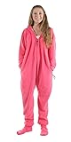 Forever Lazy Footed Adult Onesie - Really Pinkin