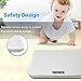 Digital Body Weight Scale - 4 High Precision Sensors Body Weight Scale with Step-On, Auto-Calibrated & Auto ON/Off Technology, Wide Sturdy Tempered Glass Bathroom Scale, Round Corner Safe Design
