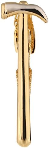 TRIPIN Golden Silver Hammer Shaped TIE PIN Clip TACK TIEPIN for Men in A Gift Box TSHOTIEPIN1268