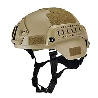BleuMoo Tactical Lightweight Military Fast Helmet MICH2000 Airsoft Outdoor Paintball CS Swat Riding Shooting Hunting Protect Equipment (Khaki)