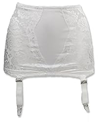 TVRtyle - Cinturón de metal con 4 correas anchas para mujer, color negro y blanco