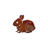 Elegant Garden Design Baby Bunny, Steel Silhouette with Rusty Patina