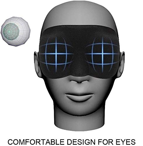 Sleep Mask, Sleeping Mask, Eye Mask for Men and Women with 3D Contoured Shape, 100% Block Out Light, Lightweight & Comfortable with Adjustable Strap for Traveling/Naps/Night Sleeping(3 Pack)