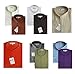 Fortino Landi Men's Cotton Blend Banded Collar Dress Shirt , 10+ Colors Available
