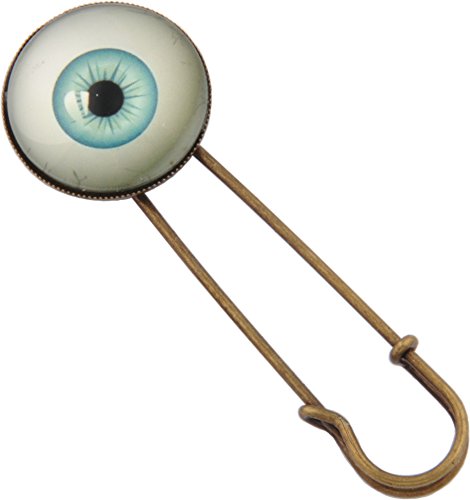 Gothic Eyeball Glass Cabochon Antique Bronze Kilt Pin+ FREE GIFT BAG