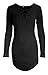 Womens Sexy V Neck Criss Cross Bodycon Long Sleeve Fitted Dresses,Black,M