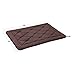 LANGRIA Memory Foam Bath Mats Non-Slip Bathroom Rugs Water Absorbent Fast Dry Soft Comfortable Stylish Coral Fleece Surface, 17''x 24'' (Brown)
