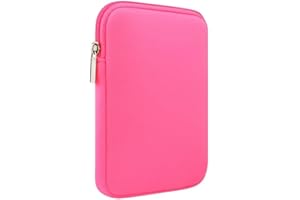 VIVIDSTARRY 6 Inch Neoprene Sleeve Case Pouch Bag E-Reader Protect Cover for Kindle 2022, Kindle 2019, Kindle Oasis, Kindle Kids, Kindle Paperwhite Kids, for Kobo Nia, Clara 2E (Red)