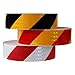 Reflective Hazard Warning Safety Stripe Tape 2'' × 20', High Intensity Reflector Conspicuity Waring Tape Ideal for Walls, Floors, Pipes and Equipment - Black/Yellow (2'' × 20', Yellow/Black)