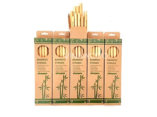 Unbekannt Homebuddies Bamboo Drinking Straws 10 Pieces Including Brush Without Plastic