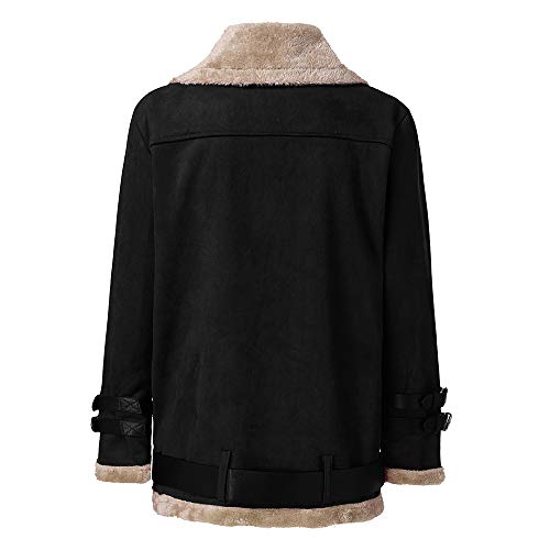 Winter Women Faux Fur Fleece Coat Outwear Warm Lapel Biker Motor Aviator Jacket Waistcoat Overcoat Duseedik