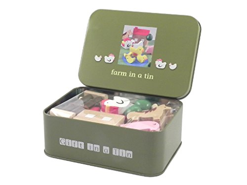Apples To Pears Gift In A Tin Wooden Farm Animals & Play Mat - Thumbnail 2