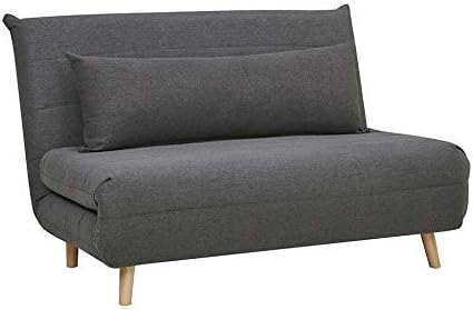 sofa cama 2 lugares casal genova cinza