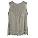 Sunward Women Summer Vest Top Sleeveless Blouse Casual Tank Tops (XL, Khaki)