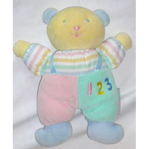 Eden Plush Velour 123 Pastel Baby Bear Rattle on PopScreen