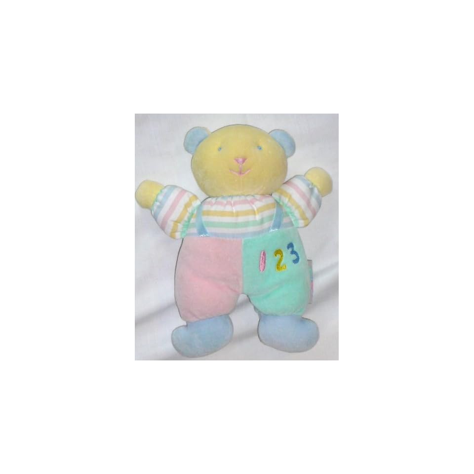 Eden Plush Velour 123 Pastel Baby Bear Rattle on PopScreen