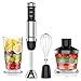 XProject HB-2042 800W 4-in-1 blender 6 Speed,Powerful Immersion Hand Smoothies Baby Food Yogurt Sauces Soups, Red
