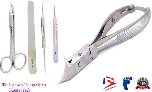 BeautyTrack Ingrown Chiropody Podiatry Toenail 5Pcs Set Podiatrist Ingrown Kit