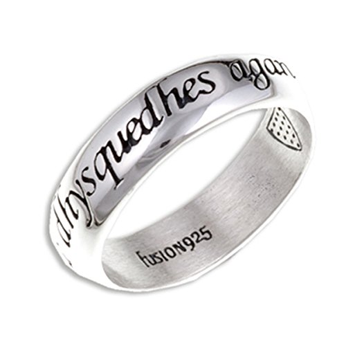 Sterling Silver Cornish love ring high polished 5mm love ring with