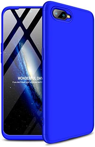 Oppo K1 Case, Ultra-Thin 360 Full Protection Case [Rugged Armor] Bumper PC Phone Cases Shockproof Protective Cover for Oppo K1 (Blue)