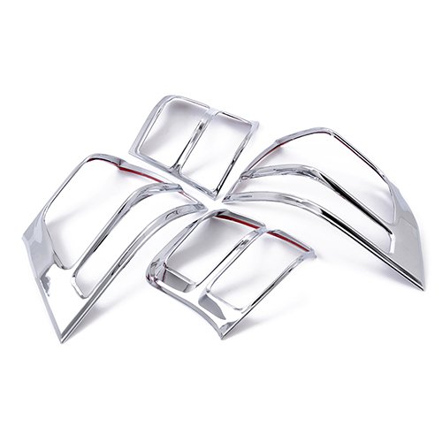 Tail Light Cover Back Lamp Trim Sticker For Toyota Land Cruiser Prado J150 2010 2011 2012 2013 ABS Chrome 4PCS/SET - Thumbnail 7