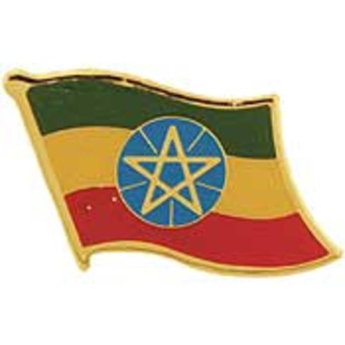 Ethiopia Flag Pin 1"