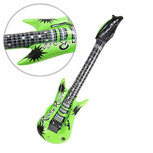 Wenosda 9pcs Inflatables Guitar Saxophone Microphone Musical Instrument for Party Decoration Prop (9pcs Random Color)