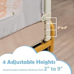 BABY JOY Toddlers Bed Rail, Extra Long Kids Rail