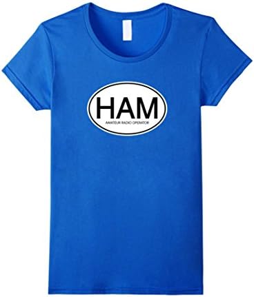 Women's HAM Amateur Radio Operator CB Decal Sticker T-shirt XL Royal Blue