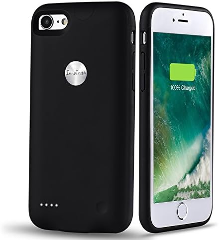 iPhone 7 Battery Case Slim, InnoTruth Ultra Slim(0.46 in) Portable Charging Case for iPhone 7(4.7 inch) Battery Charger Case 2800mAh Extended Battery Backup Case with Lightning Port (Black)
