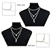 Thunaraz 2Pcs Layered Choker Necklace for Girls Womens Choker Necklace Set Multilayer Chain Stick Pendant Necklece 15''