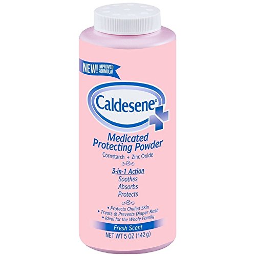 Caldesene Medicated Protecting Powder with Zinc Oxide & Cornstarch, 5 oz (Best Cream For Prickly Heat Rash)