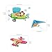 DECOWALL DA-1506B 3 Animal Biplanes Kids Wall Stickers Wall Decals Peel and Stick Removable Wall Stickers for Kids Nursery Bedroom Living Room d?cor