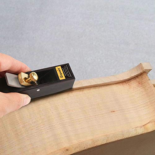 Mini Hand Planer, 0.3 inch Blade Width EnPoint Ebony Hand Plane for Woodworking Portable Planer Curved Bottom Convex Small Plane for Joinery Woodcraft Guitar Violin Viola Cello Wooden Music Instrument