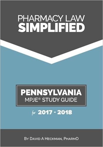 Pharmacy Law Simplified Pennsylvania Mpje Study Guide For - 