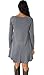 MOLERANI Women's Long Sleeve Casual Loose T-Shirt Dress (XL, Gray)