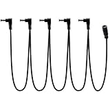 SONICAKE 9V DC 5-Way Right Angle Plug Daisy Chain Power Cable for Guitar Pedals