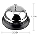 MROCO Call Bell 3.38 Inch Diameter, Call Bells with All-Metal Construction, Desk Bell Service Bell for Hotels, Hotel Bell, Dinner Bell and Teacher Bell, 2 Pack