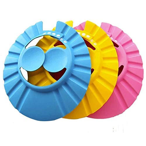 Adjustable Baby Shower Cap New Soft Bathing Baby Wash Hair Eye Ear Protector Hat for New Born Infants Babies Boys Girls (Multicolor)